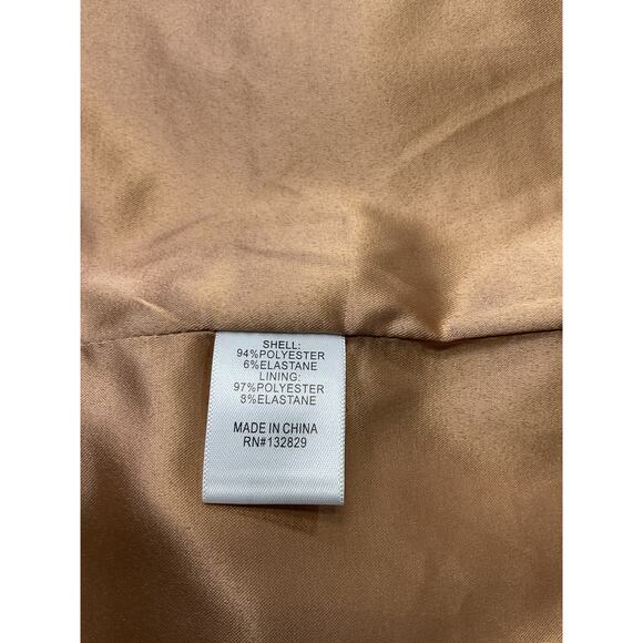 Camila Coelho 'Morena' Tan Crepe Blazer Size S - Picture 4 of 5